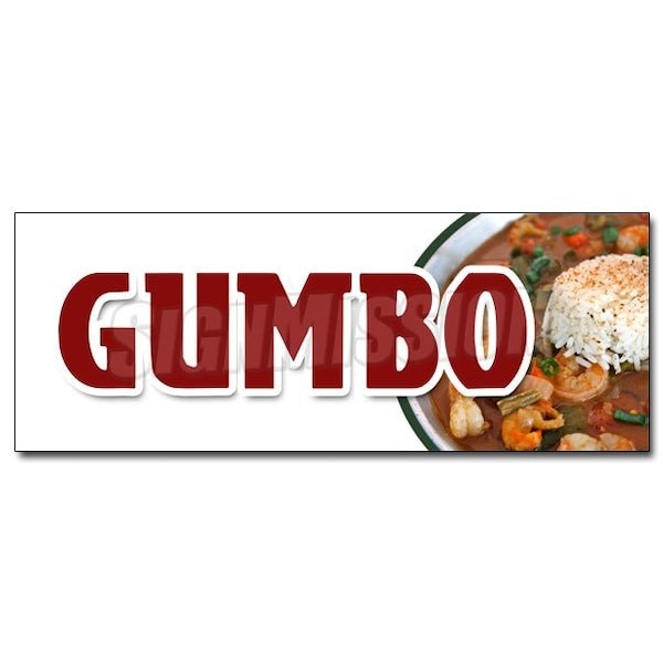 Signmission GUMBO DECAL sticker louisiana creole andouille sausage homemade shrimp, D-12 Gumbo D-12 Gumbo - main